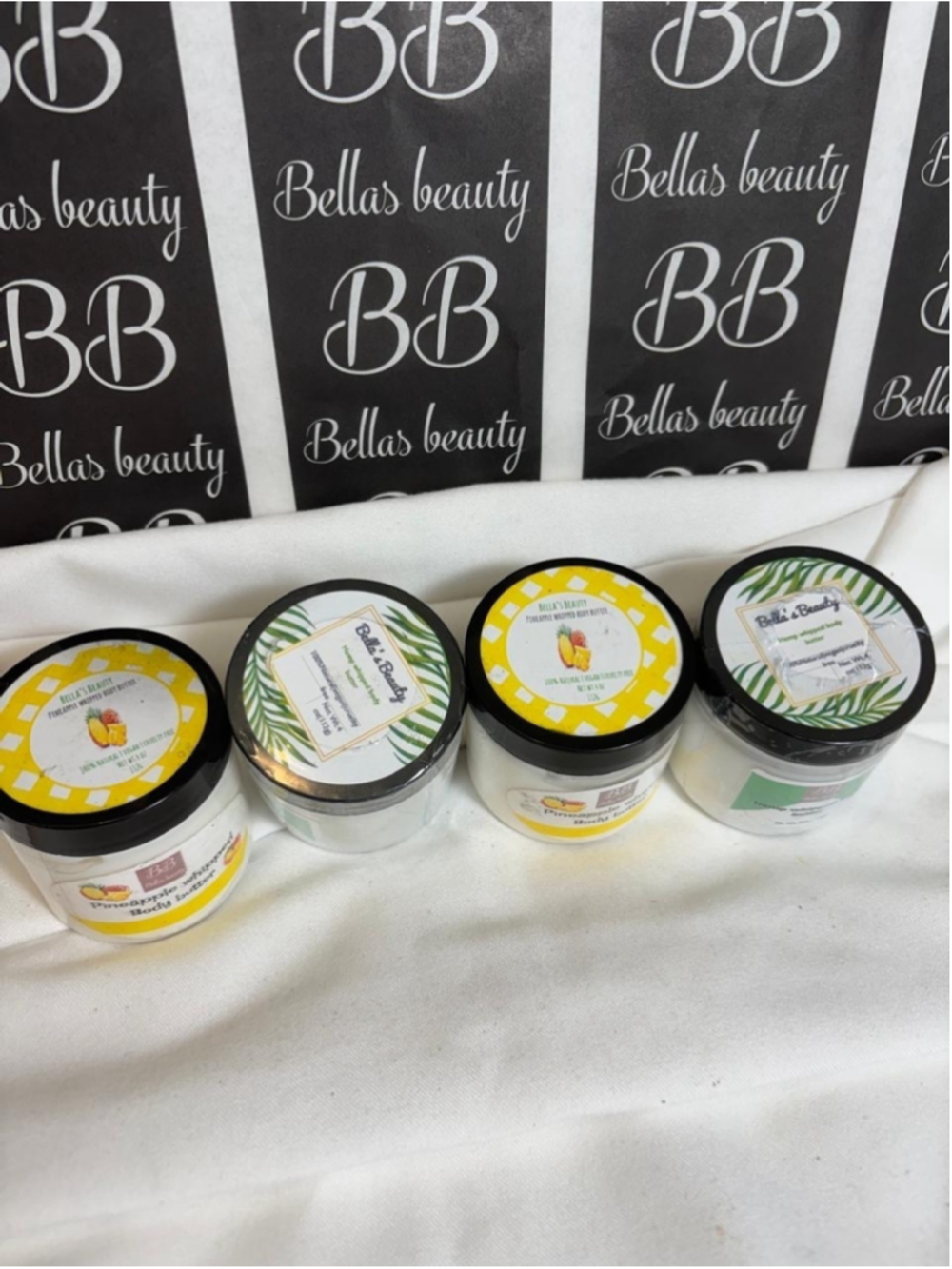 Pineapple & Hemp Whipped Body Butter 4oz Vegan Natural Bellas Beauty #V52P